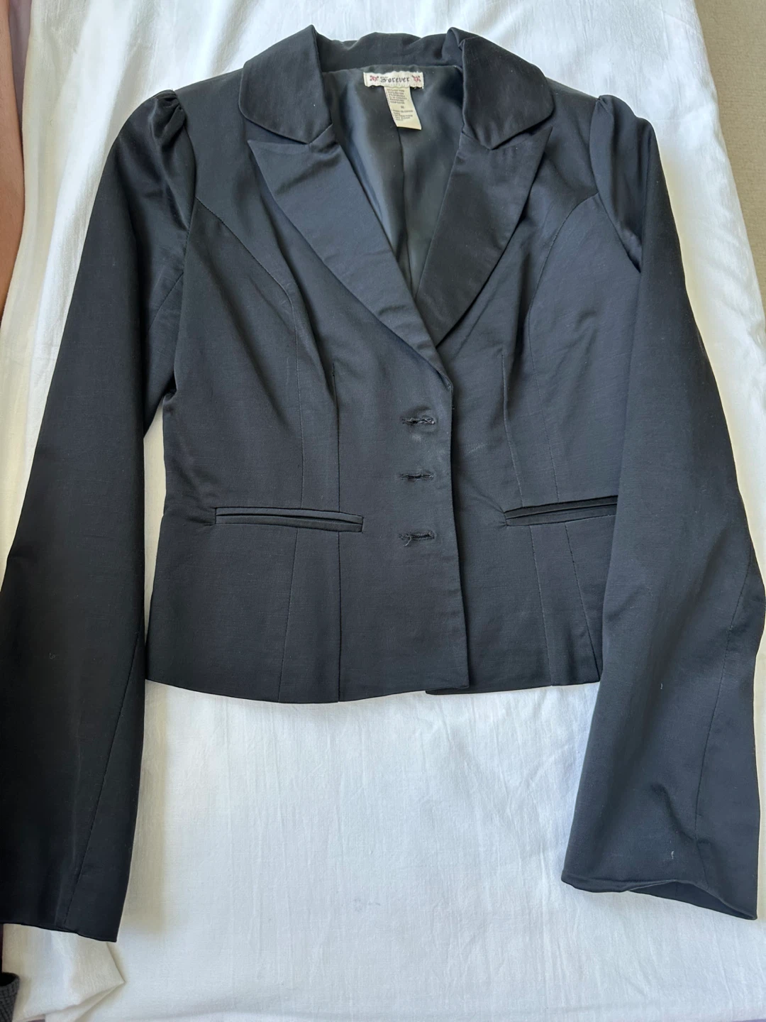 Black Semi-Cropped Blazer