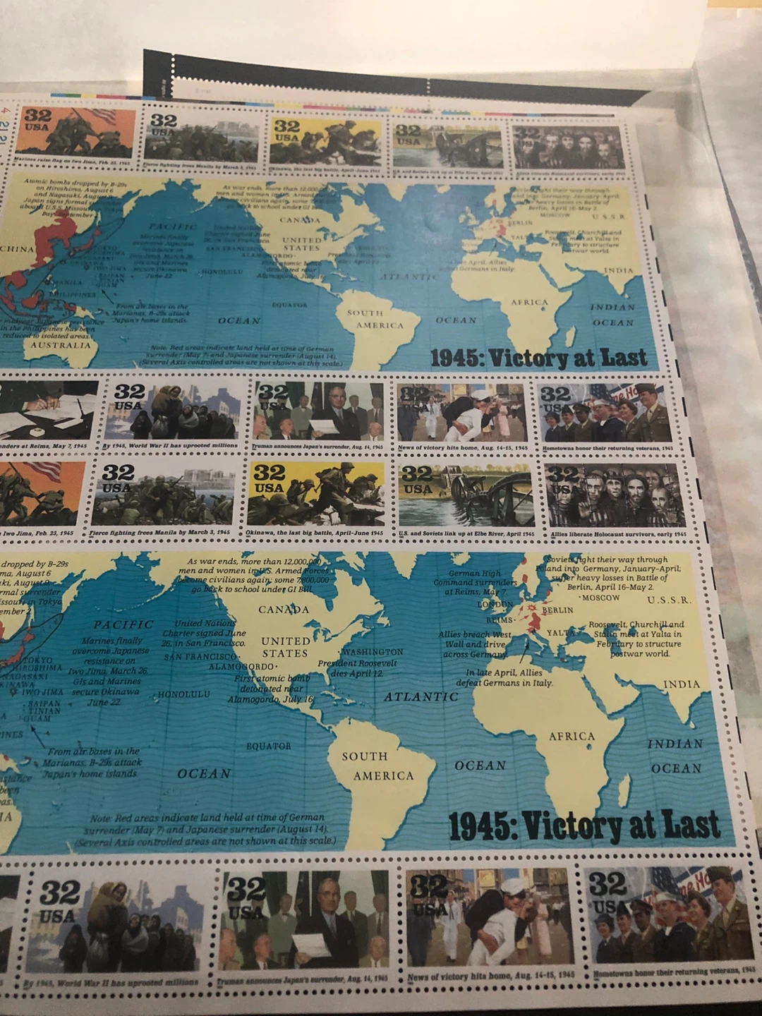 U.S. Postage Stamps: World War II History - 1941-1945
