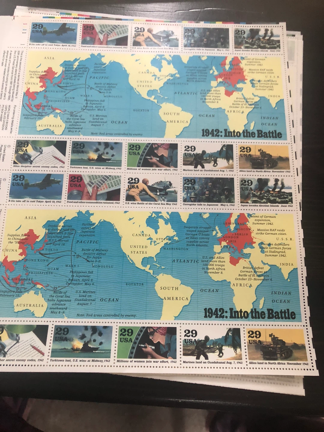 U.S. Postage Stamps: World War II History - 1941-1945 - photo 3