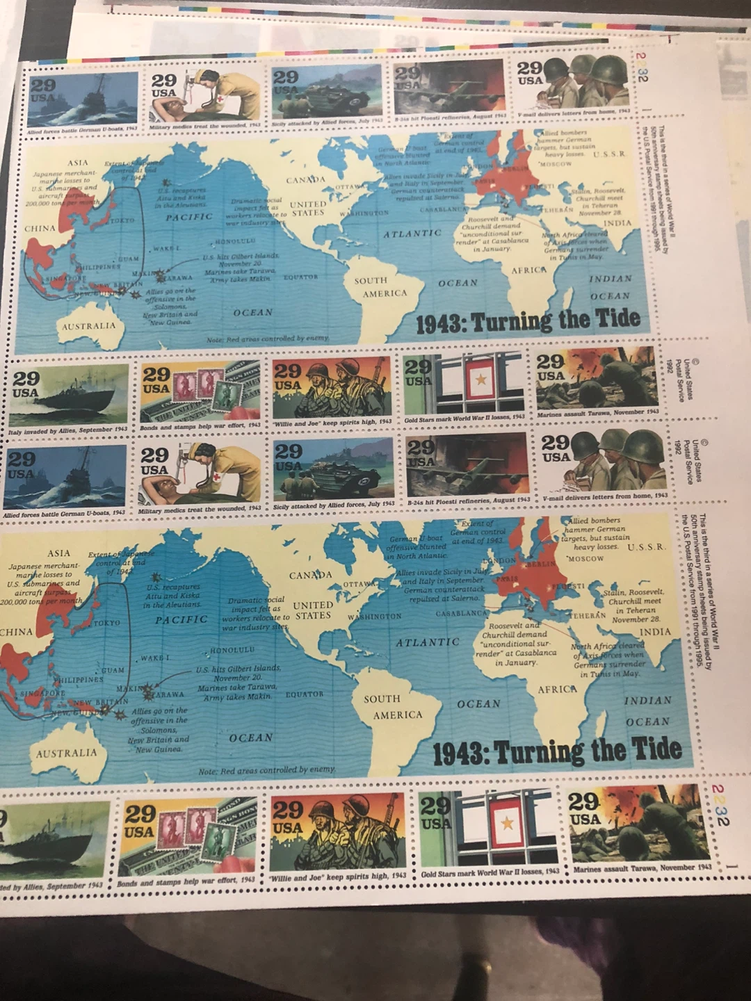 U.S. Postage Stamps: World War II History - 1941-1945 - photo 4