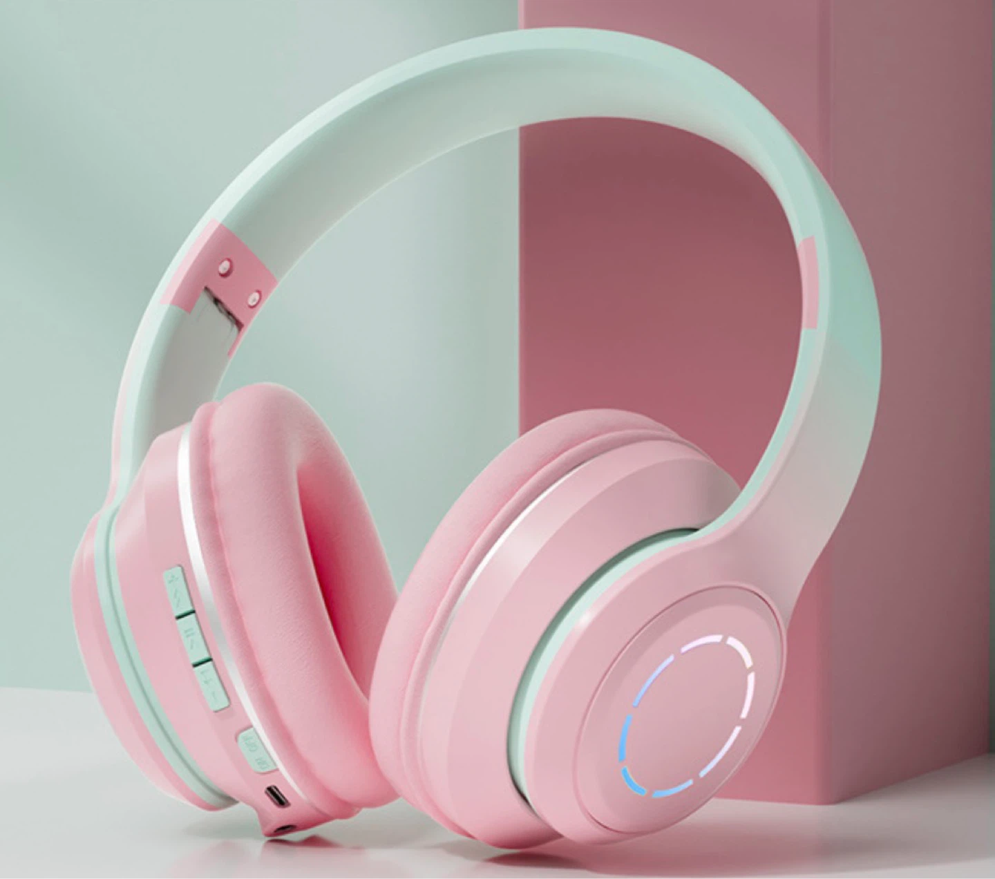 Gradient Bluetooth Earphones Head Mounted Phone Earphones - photo 4
