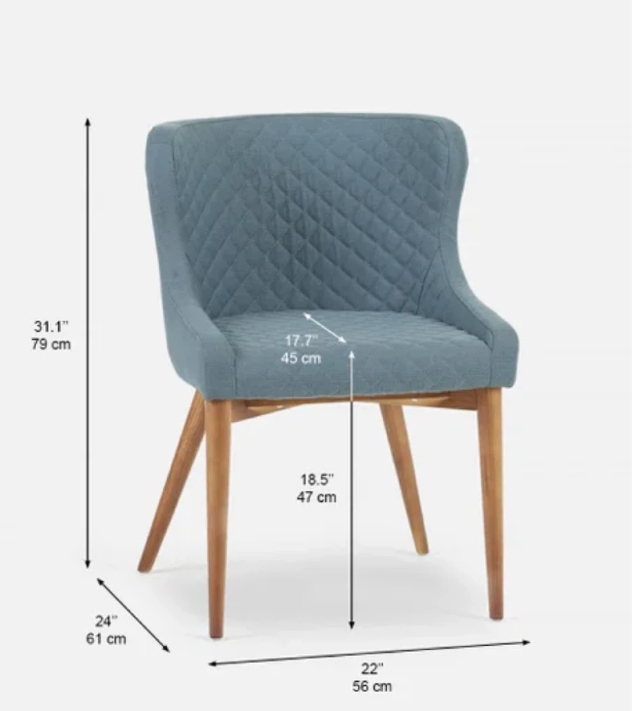 Structube Dining Chairs “Sandy” blue