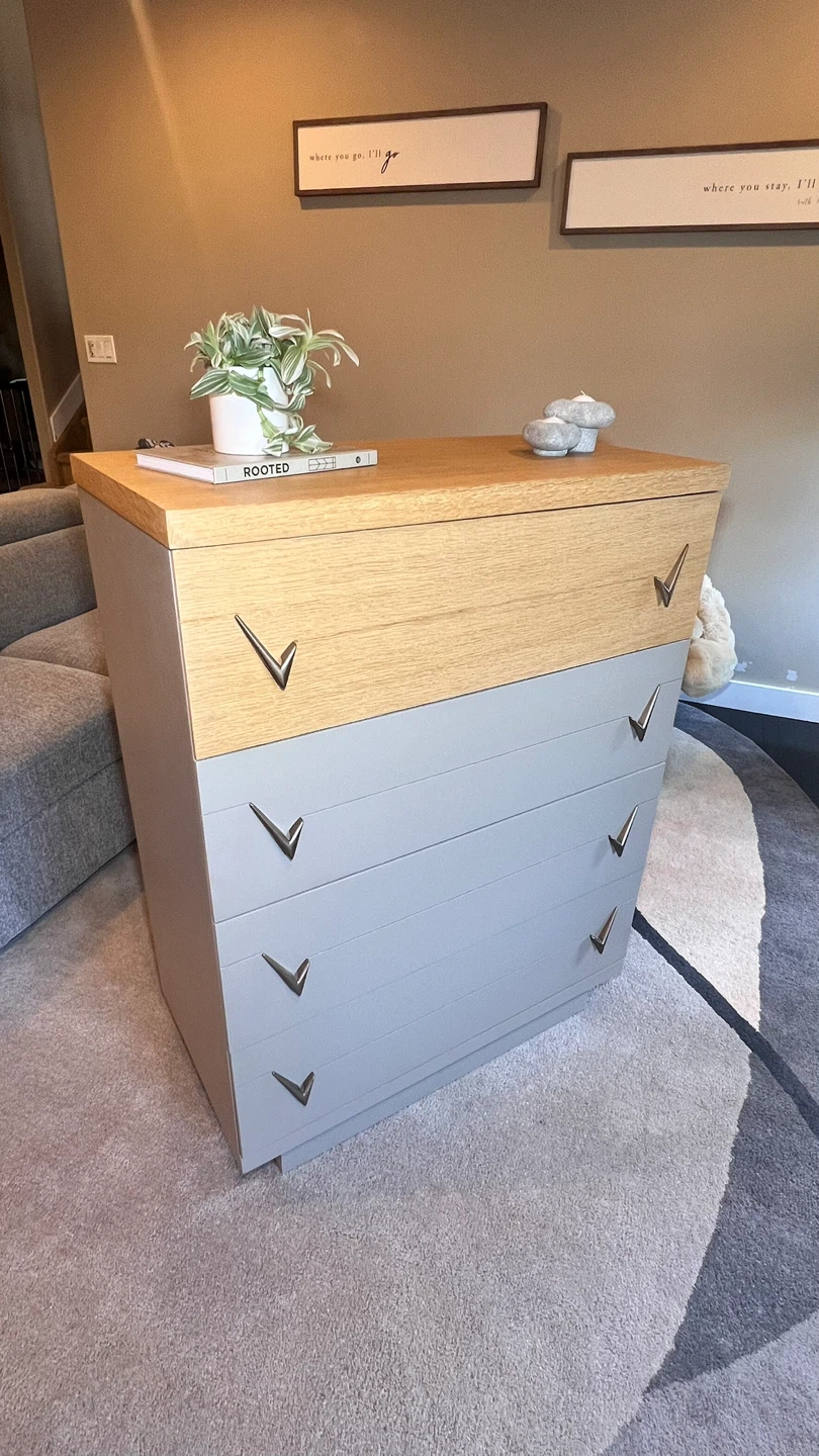 Refinished Harmony House Dresser | Natural Wood & Shiitake - photo 2
