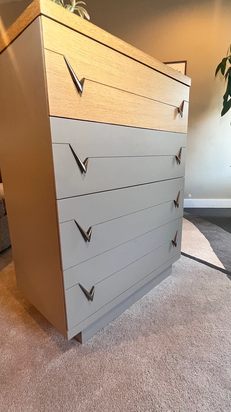 Refinished Harmony House Dresser | Natural Wood & Shiitake - photo 3