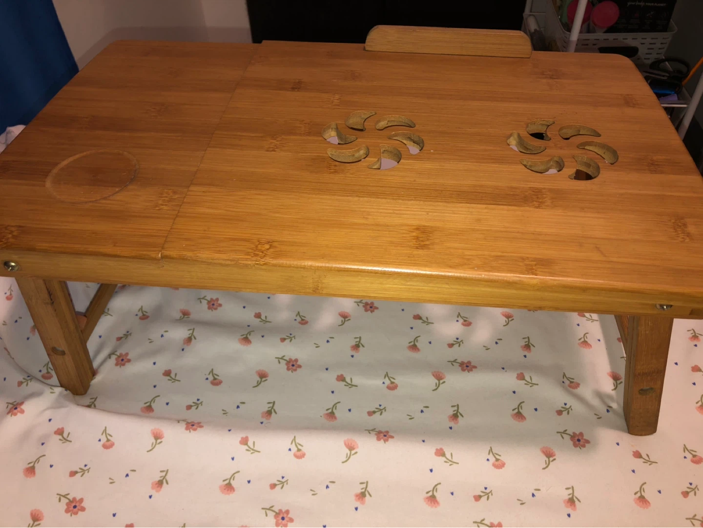 Solid wood laptop table