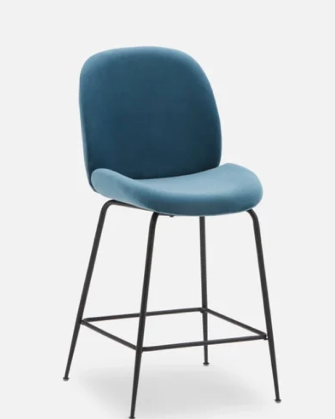Structure Velvet Counter Bar Stool “Judith” with backrest 68 cm - photo 4
