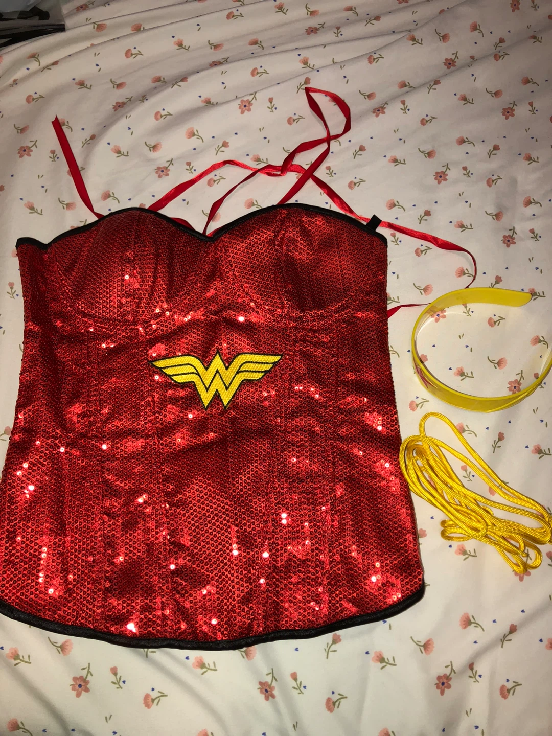 Wonder Woman Corset, Tiara and Lasso