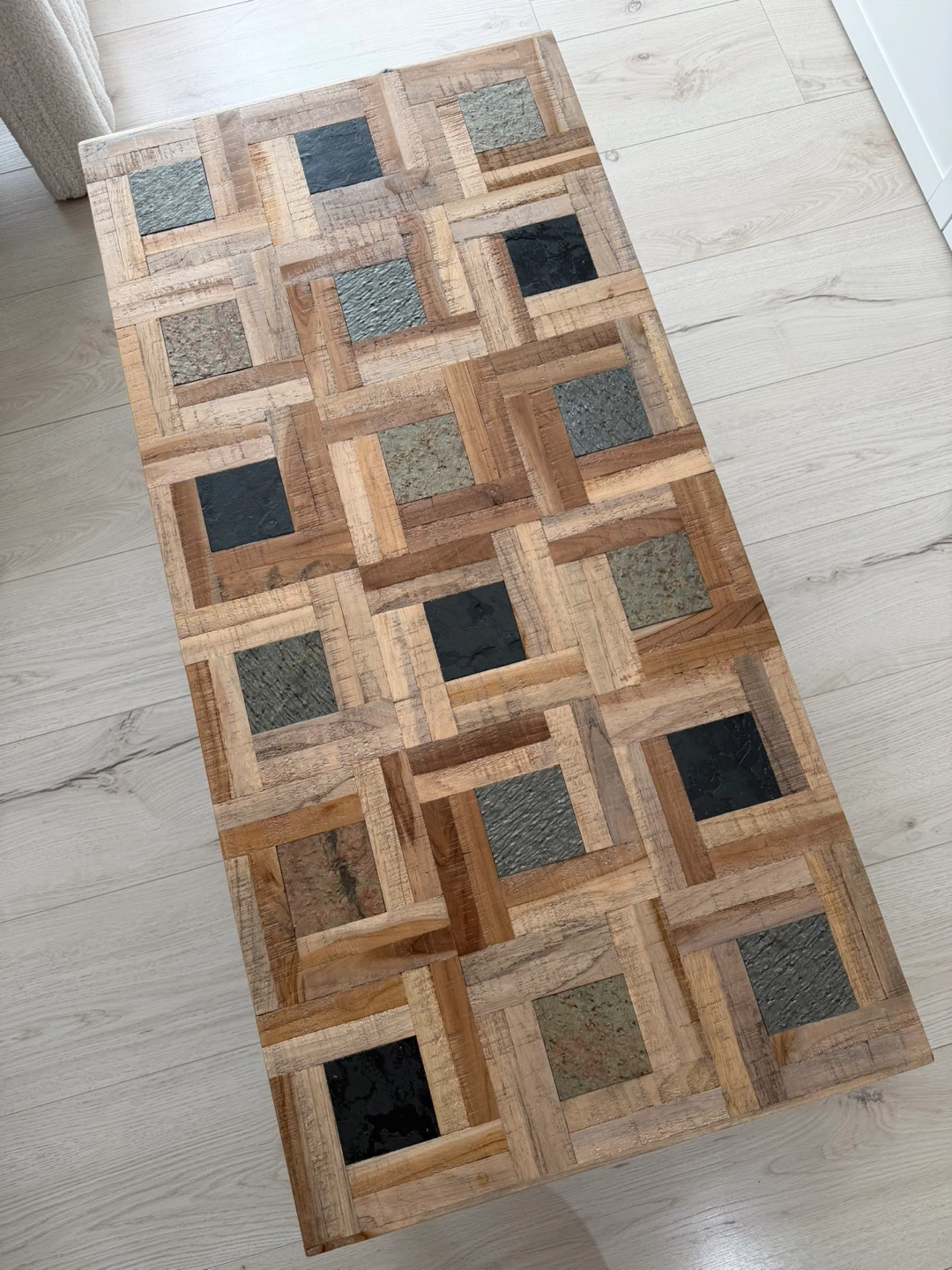 Structube “Sarla” Wood Mosaic Coffee Table - photo 3