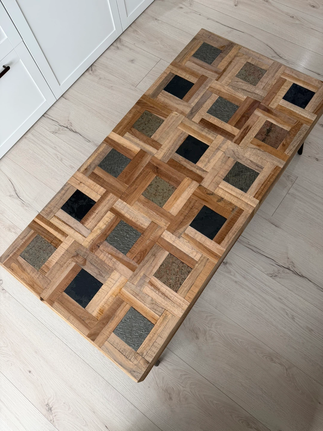 Structube “Sarla” Wood Mosaic Coffee Table - photo 2