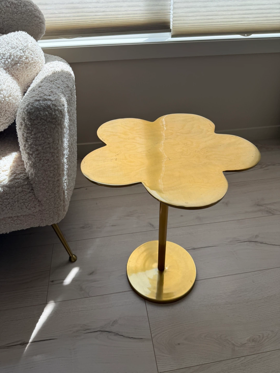 Structube Gold Flower Accent Table