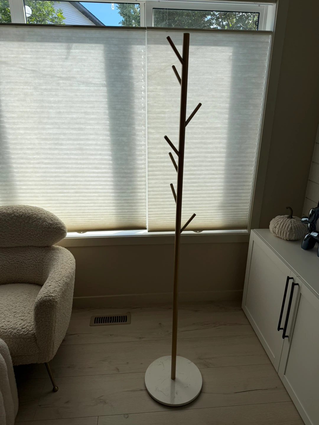 Gold Coat Rack with Marble Base - photo 2