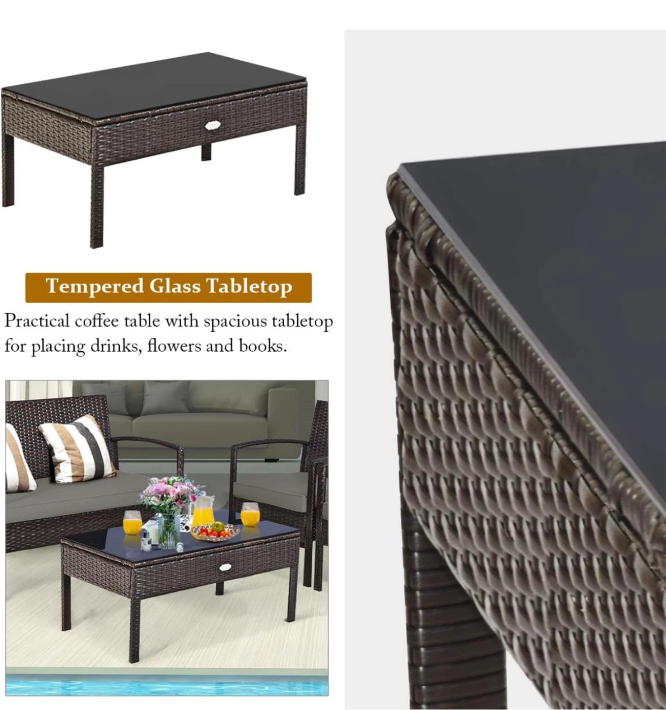 COSTWAY OUTDOOR PATIO FURNITURE - photo 4