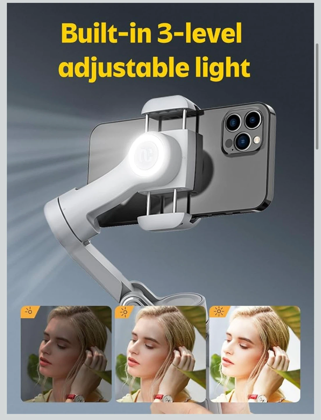 Smartphone 3Axis Gimbal Handheld Stabilizer: w/Wireless Charging - photo 5