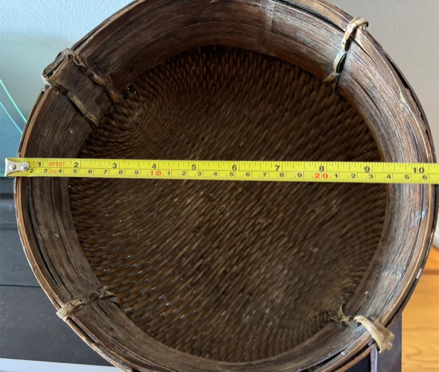 Antique Woven Chinese Grain Basket - photo 4