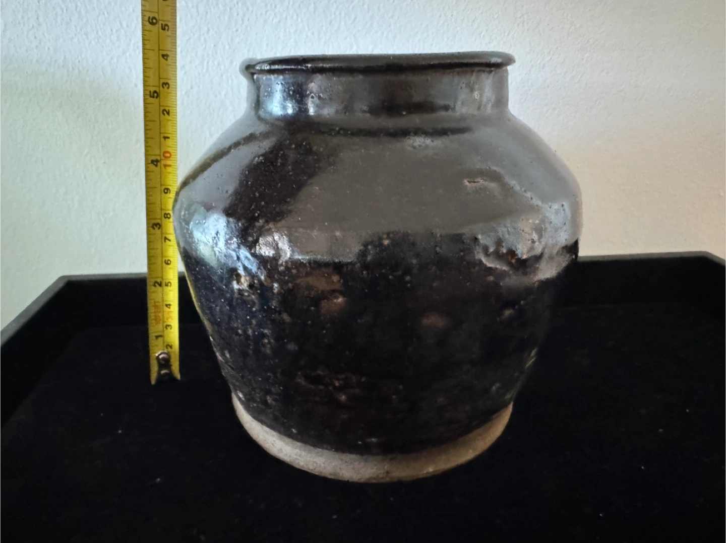 Antique Chinese Black Stoneware Jar - photo 2