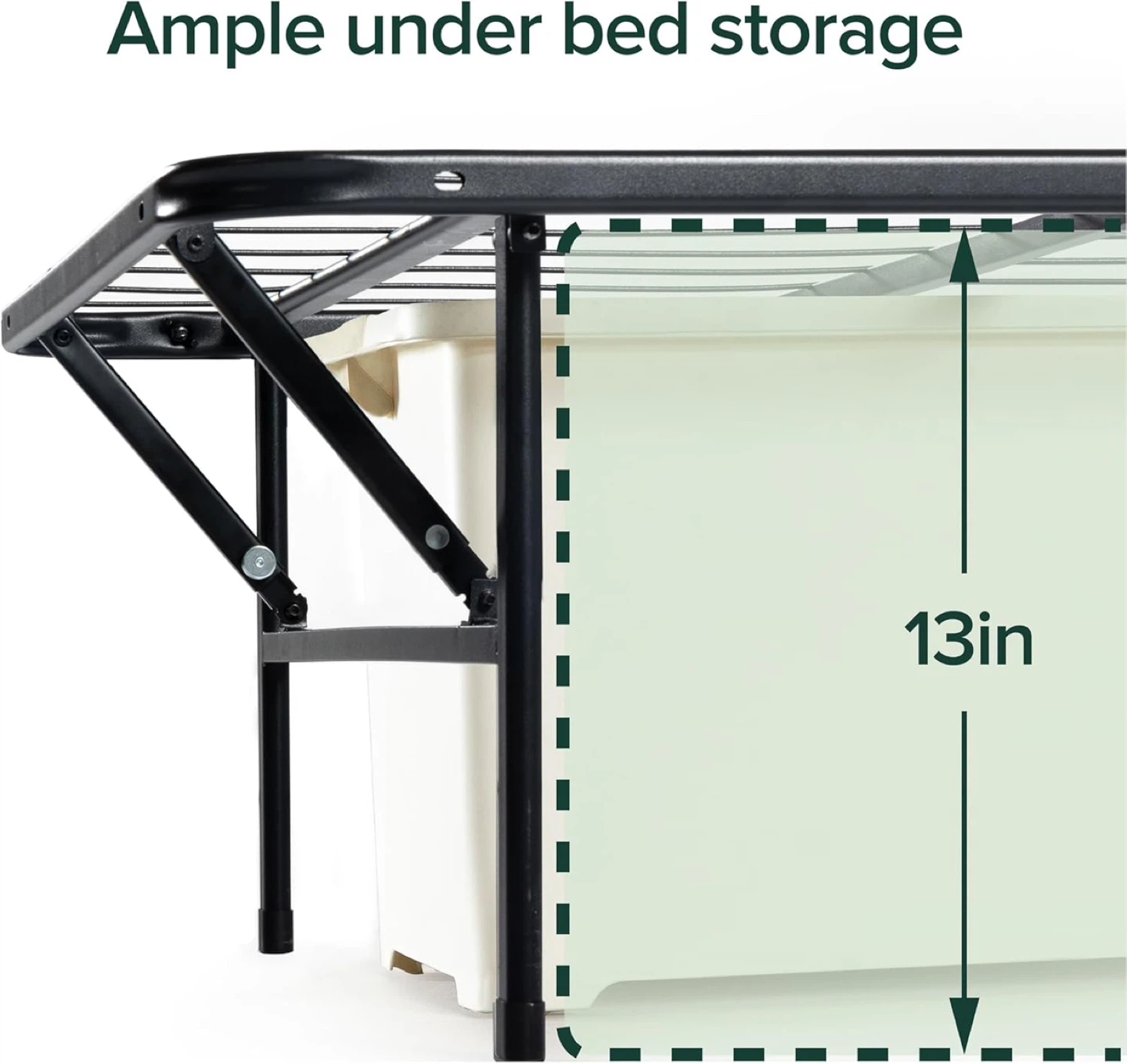 Metal Bed Frame with storage space- Twin - photo 2
