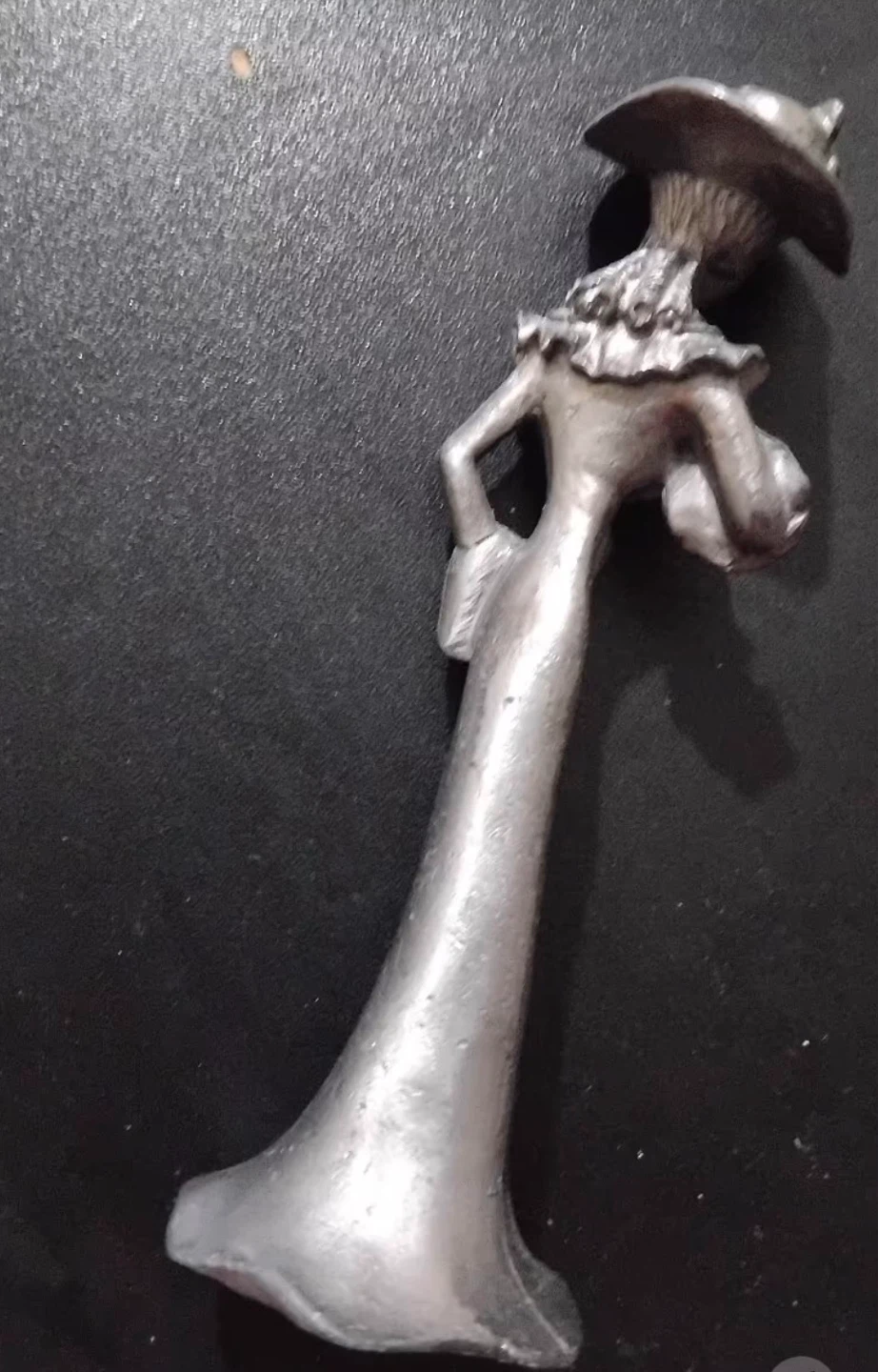 1980s Vintage Italian Pewter Lady Figurine - photo 3