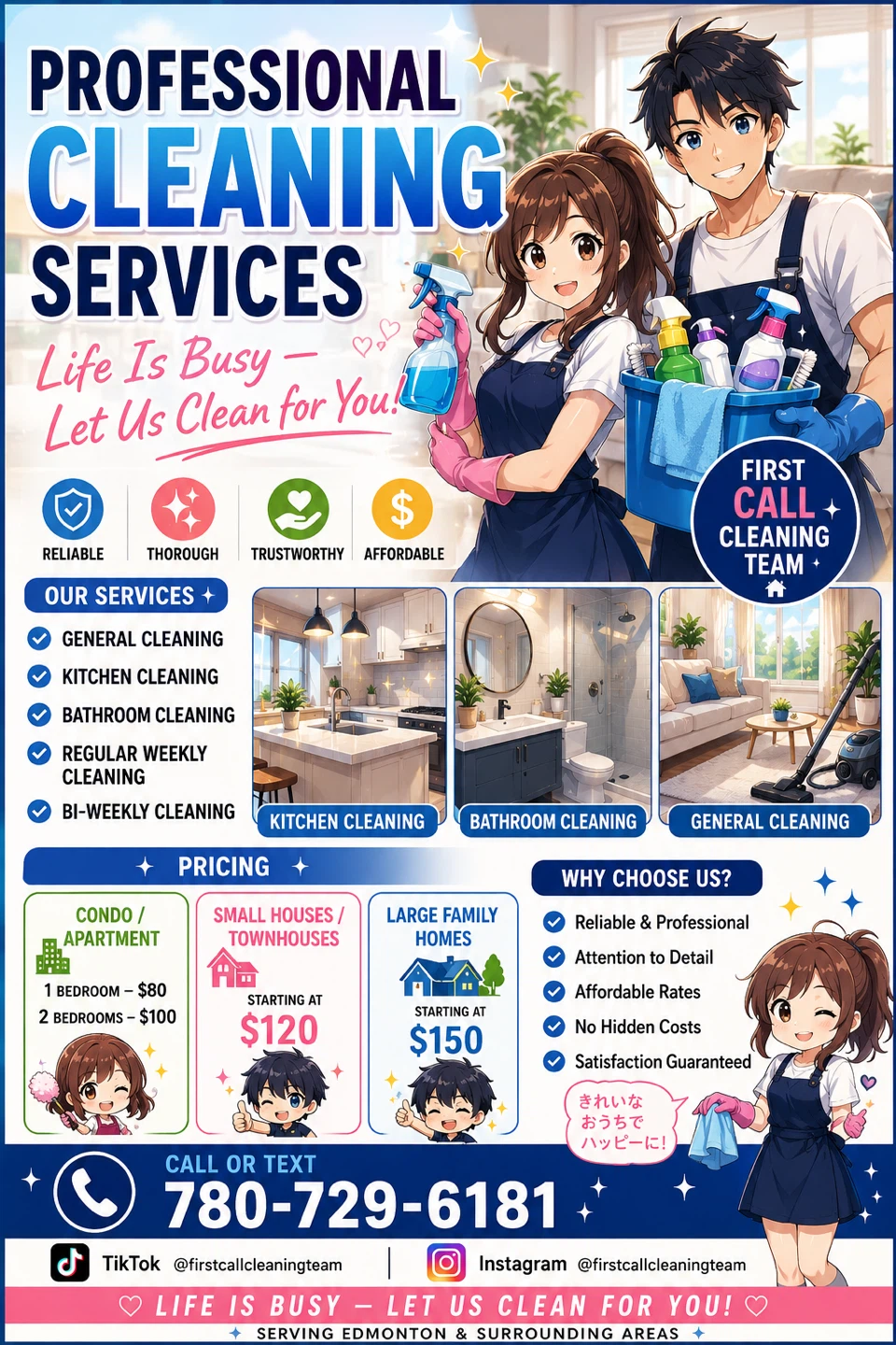 Professional Cleaning Services - First Call Cleaning Team