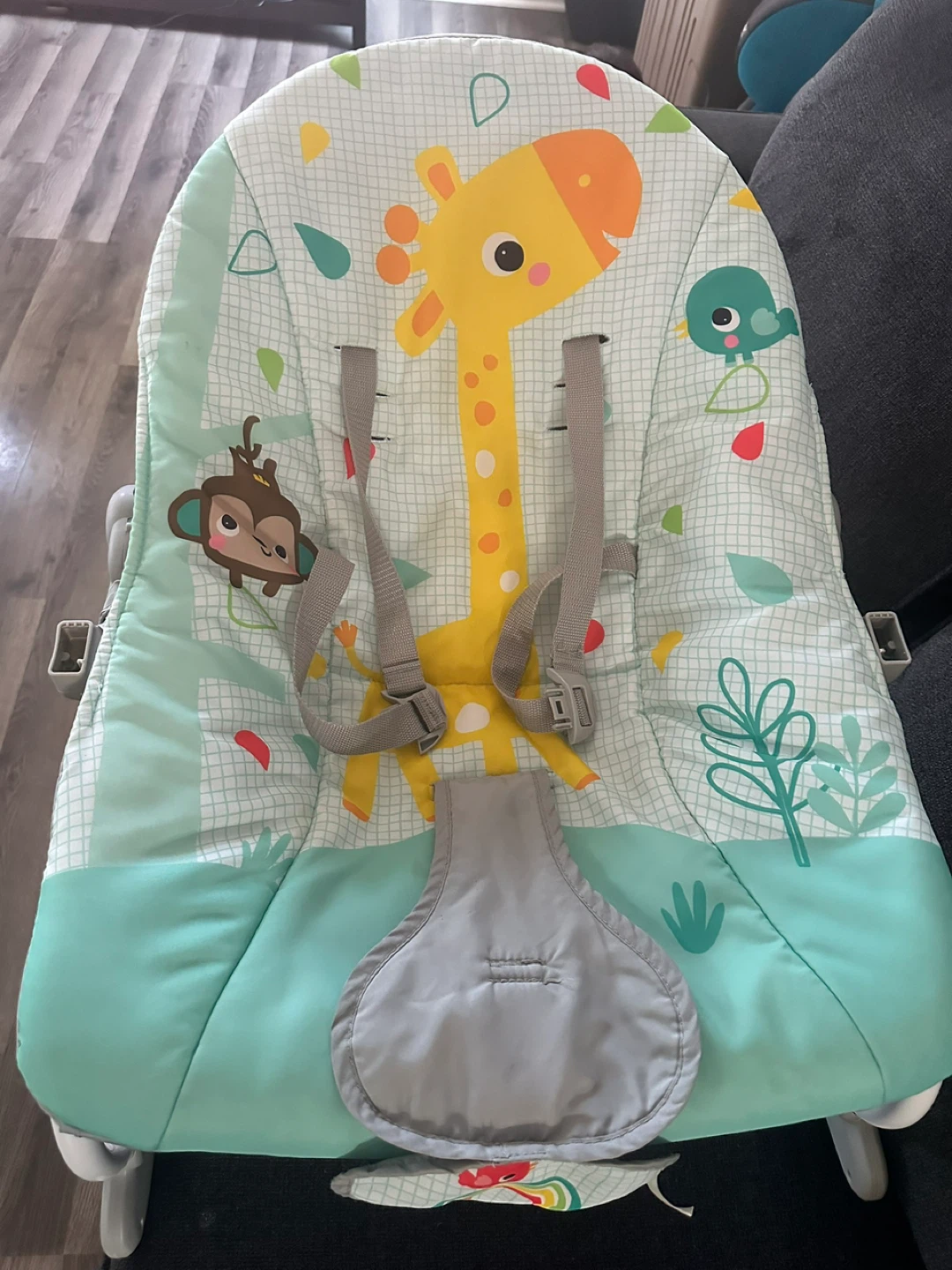 Baby Bouncer Seat with Giraffe Print