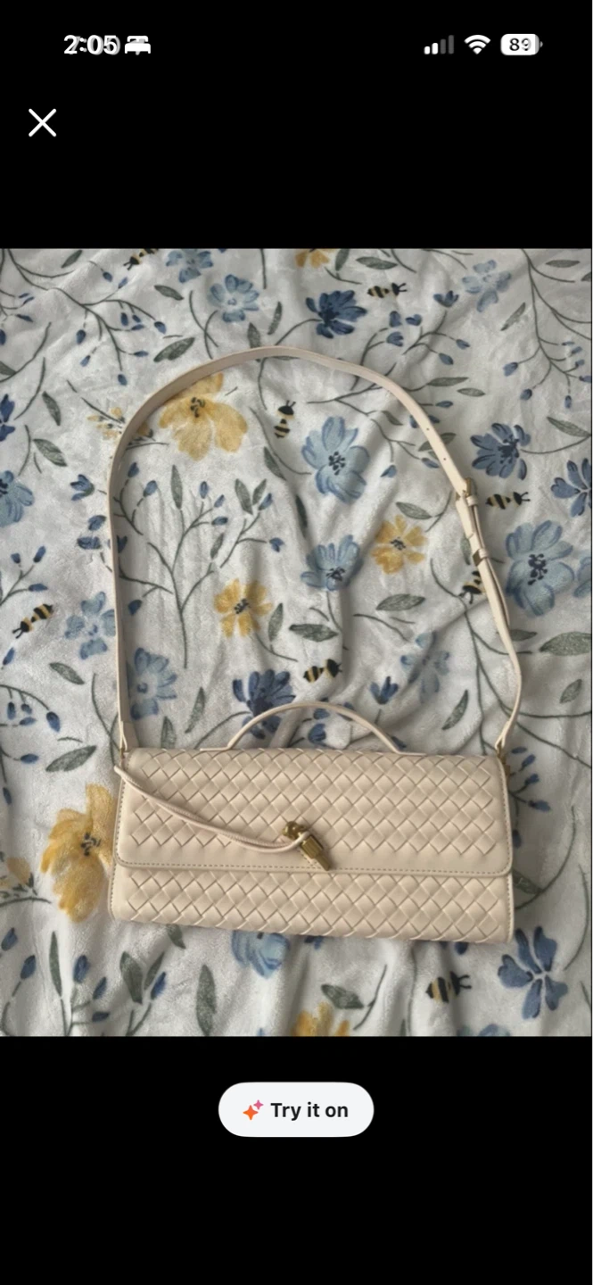 Woven Clutch with Shoulder Strap