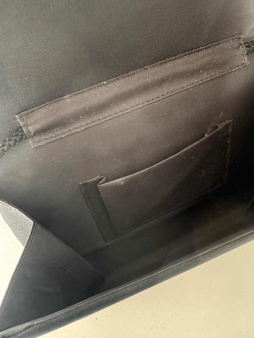 Black Evening Clutch Bag with Shoulder Strap - photo 4