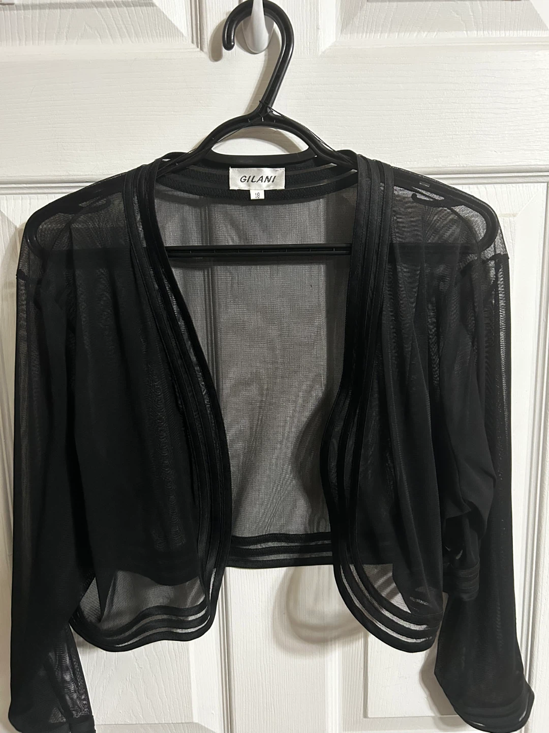 GILANI Black chiffon Bolero Size 18
