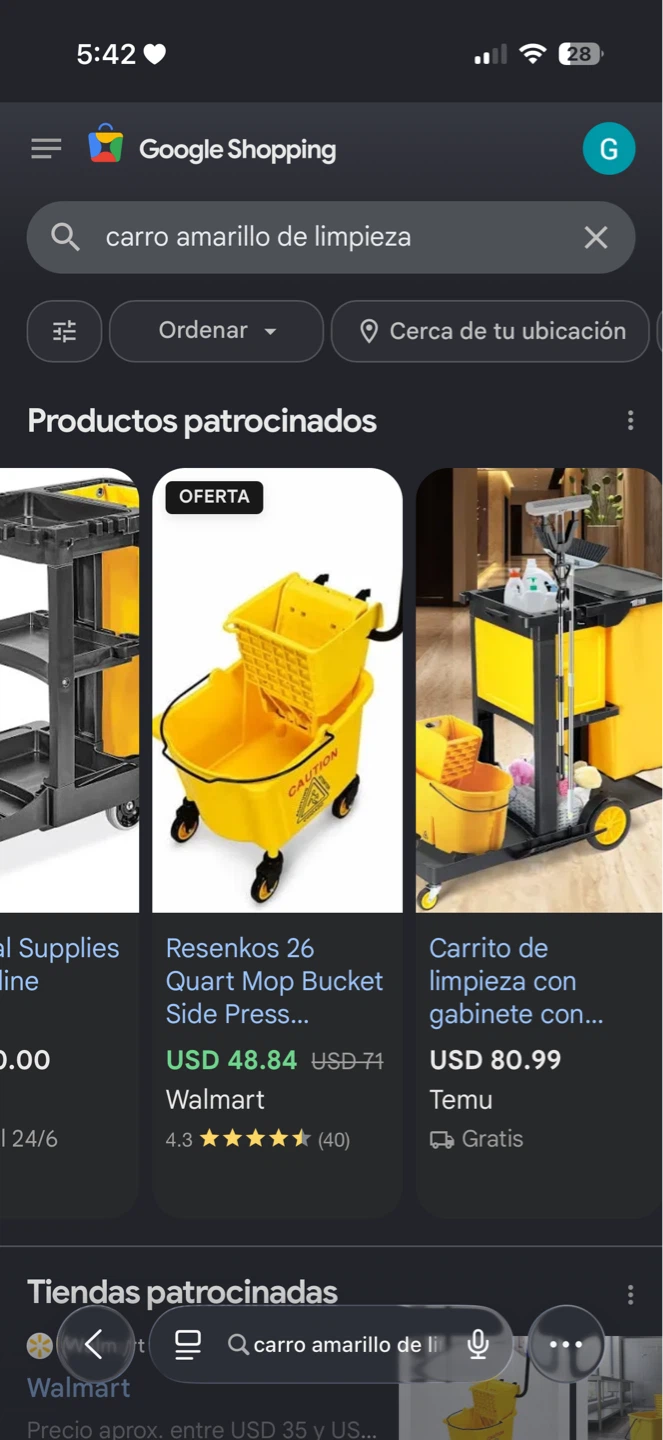 Resenkos 26 Quart Mop Bucket with Side Press