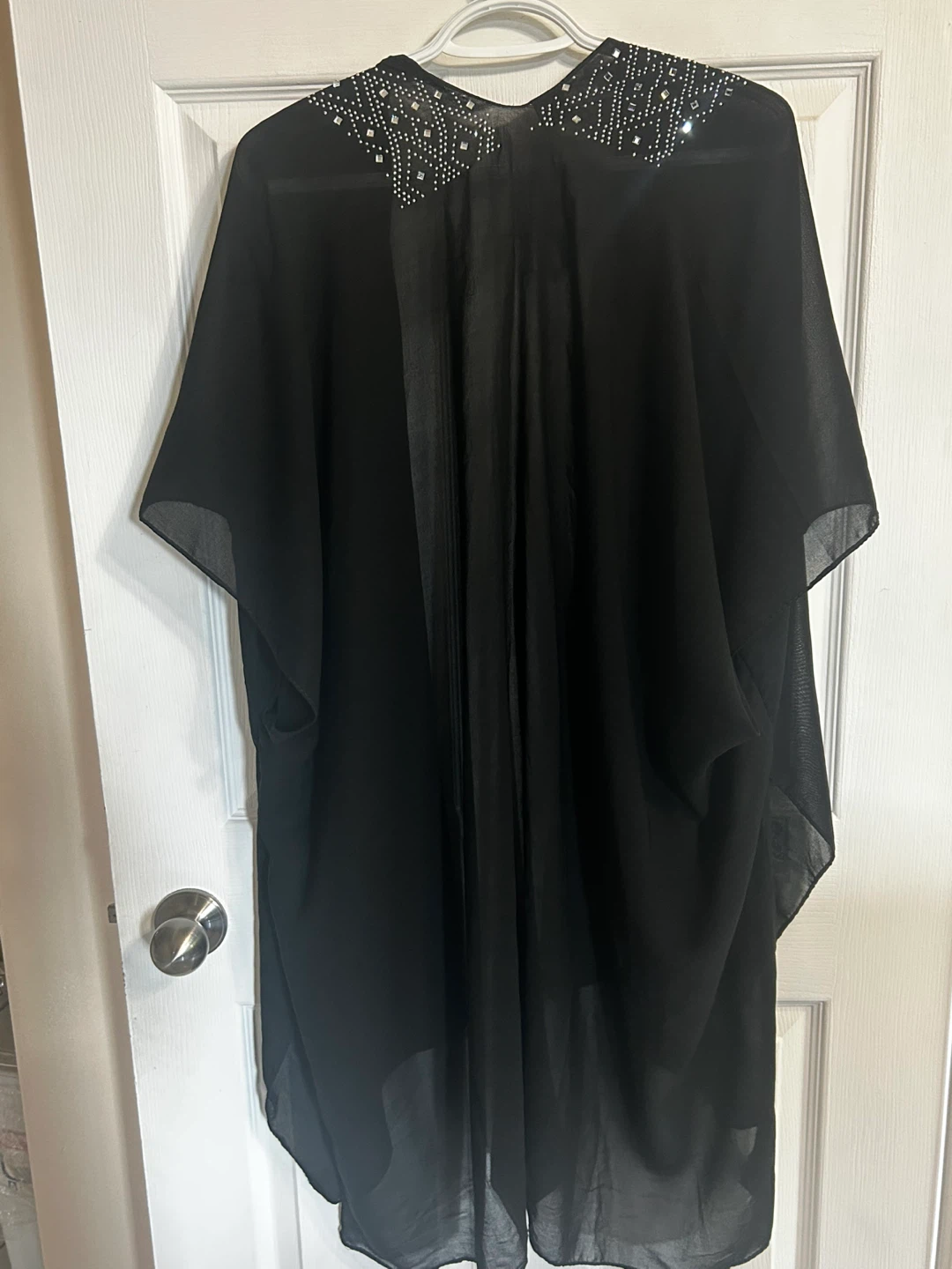 Jessica McClintock Black Kimono with Rhinestone Embellishment - photo 5