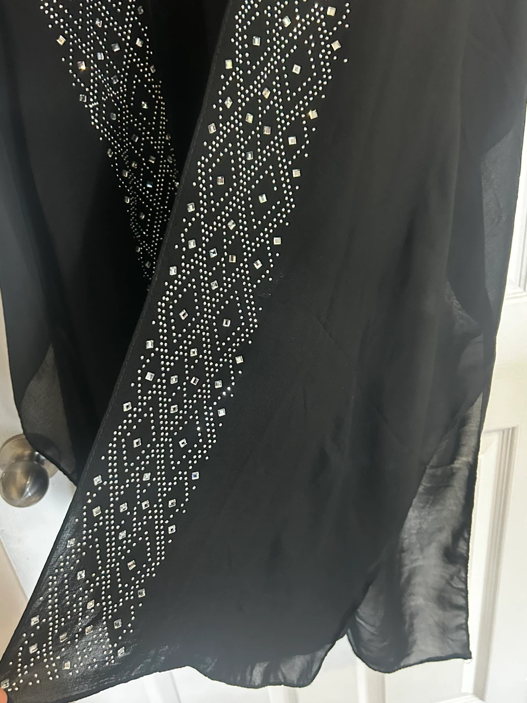 Jessica McClintock Black Kimono with Rhinestone Embellishment - photo 3
