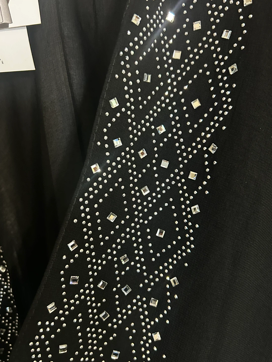 Jessica McClintock Black Kimono with Rhinestone Embellishment - photo 4