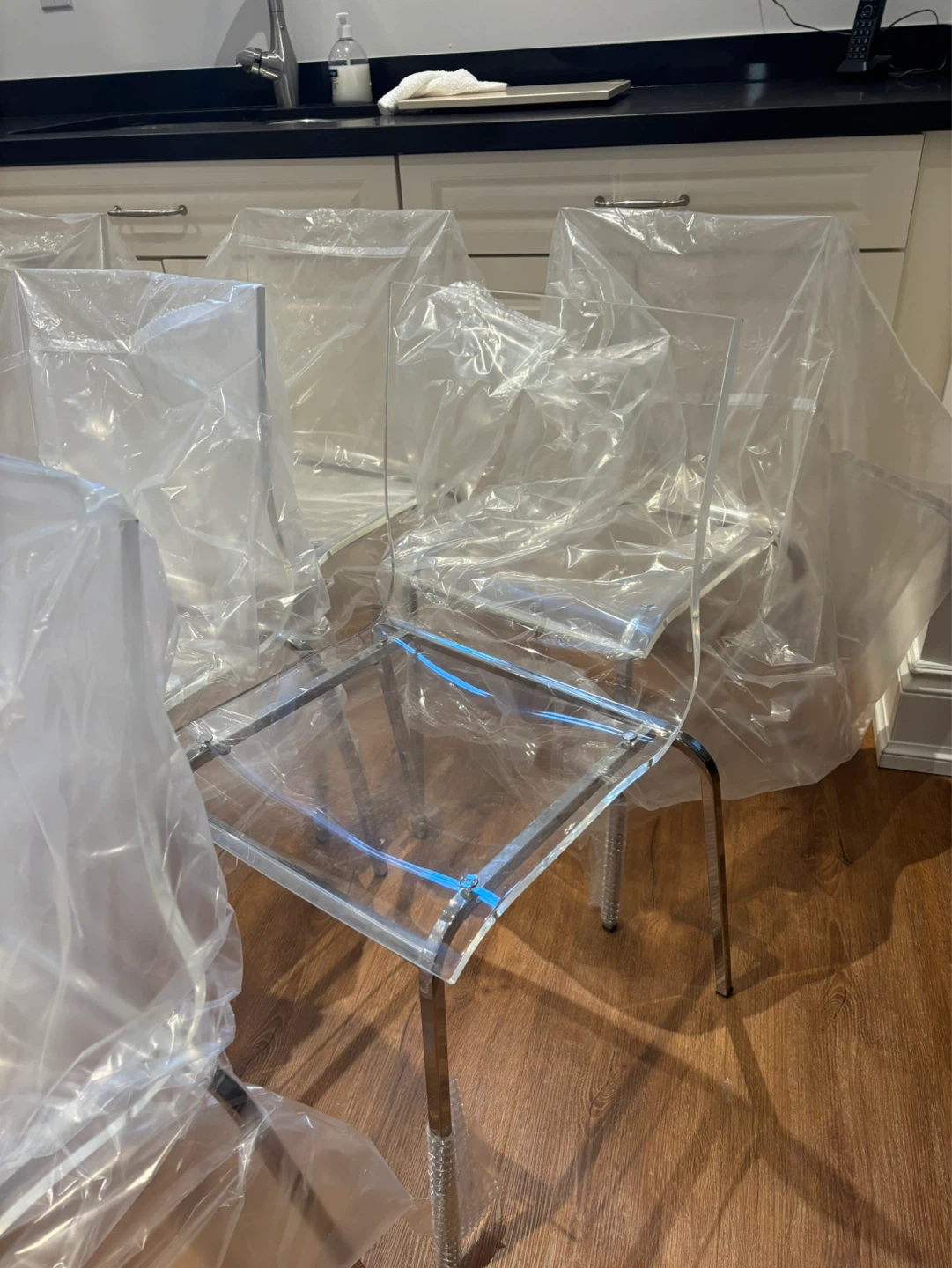 NEW Clear Acrylic Dining Chairs with Chrome Legs - photo 5