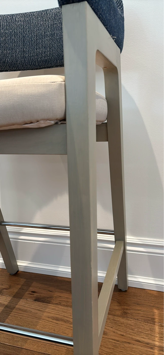 NEW Set of 2 Bar Stools with Upholstered Seats - photo 4