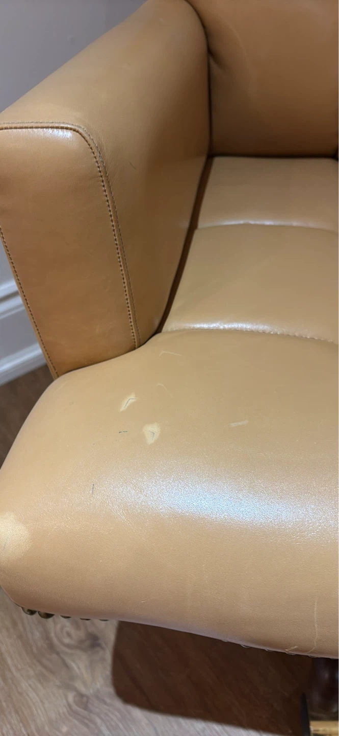 Tan Faux Leather Office Chair - photo 5