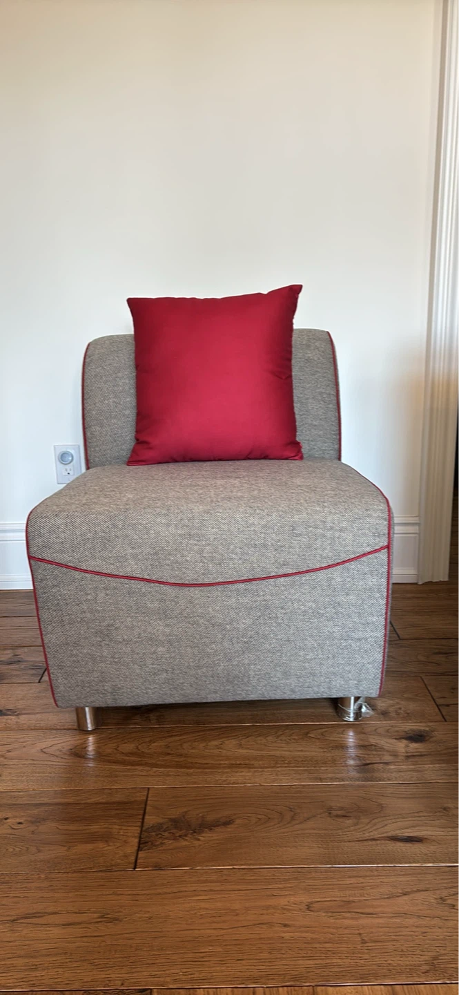 NEW 2 Accent Chairs with Red Pillow - photo 2