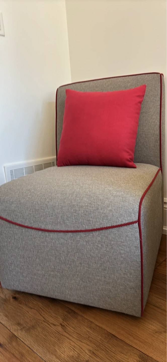 NEW 2 Accent Chairs with Red Pillow - photo 4