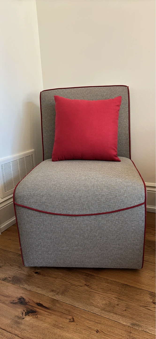 NEW 2 Accent Chairs with Red Pillow