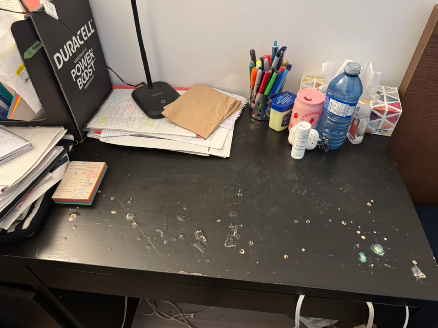 Black Two-Drawer Desk