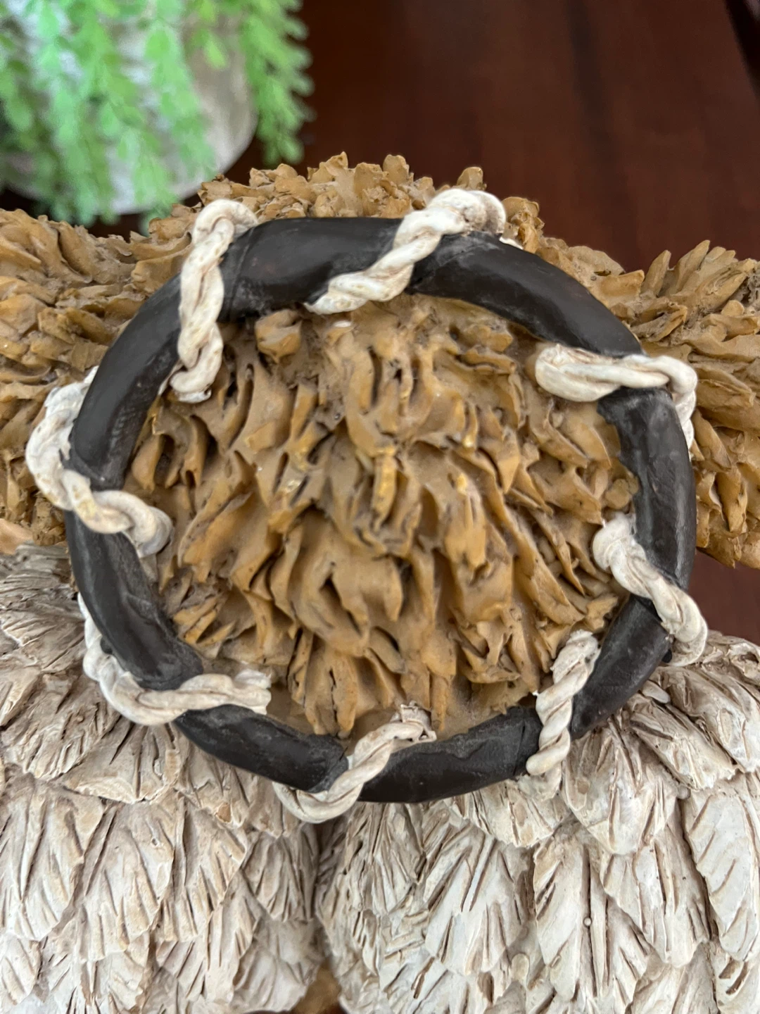 Heavy resin, handcrafted garden angel Teddy - photo 5