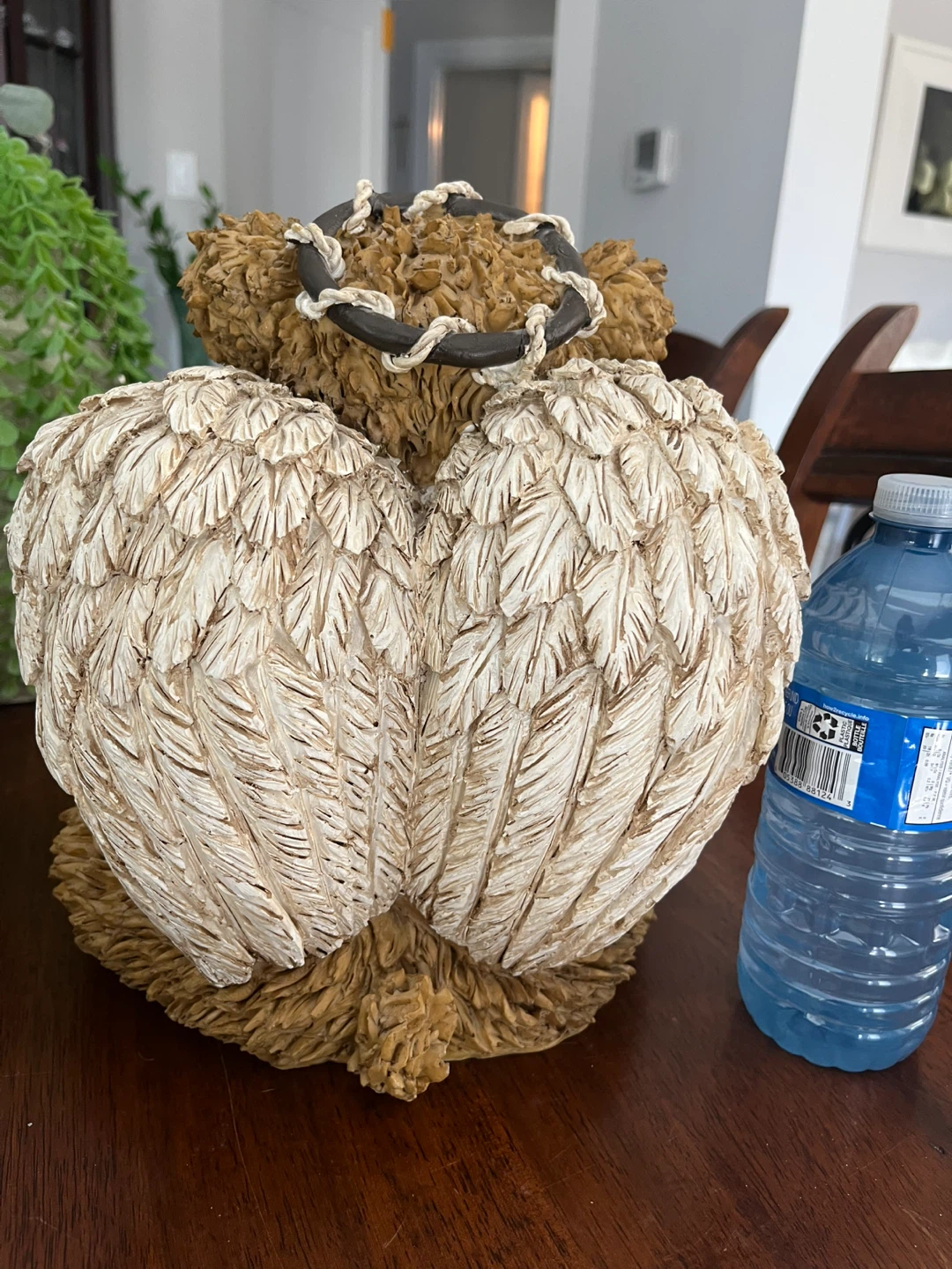 Heavy resin, handcrafted garden angel Teddy - photo 4
