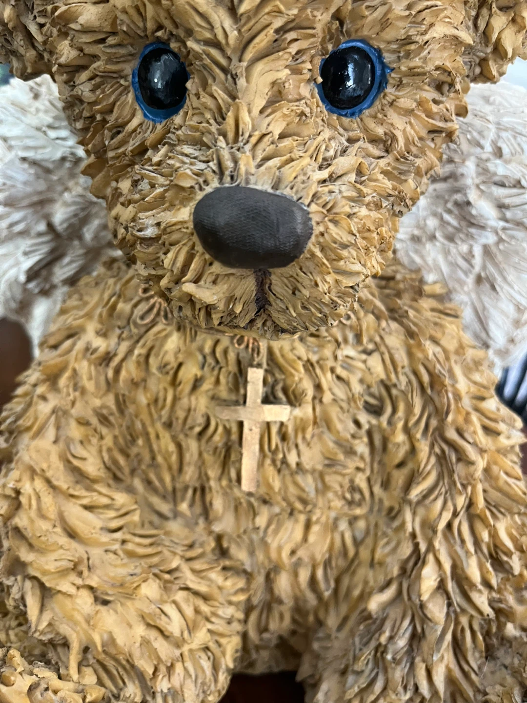 Heavy resin, handcrafted garden angel Teddy - photo 2
