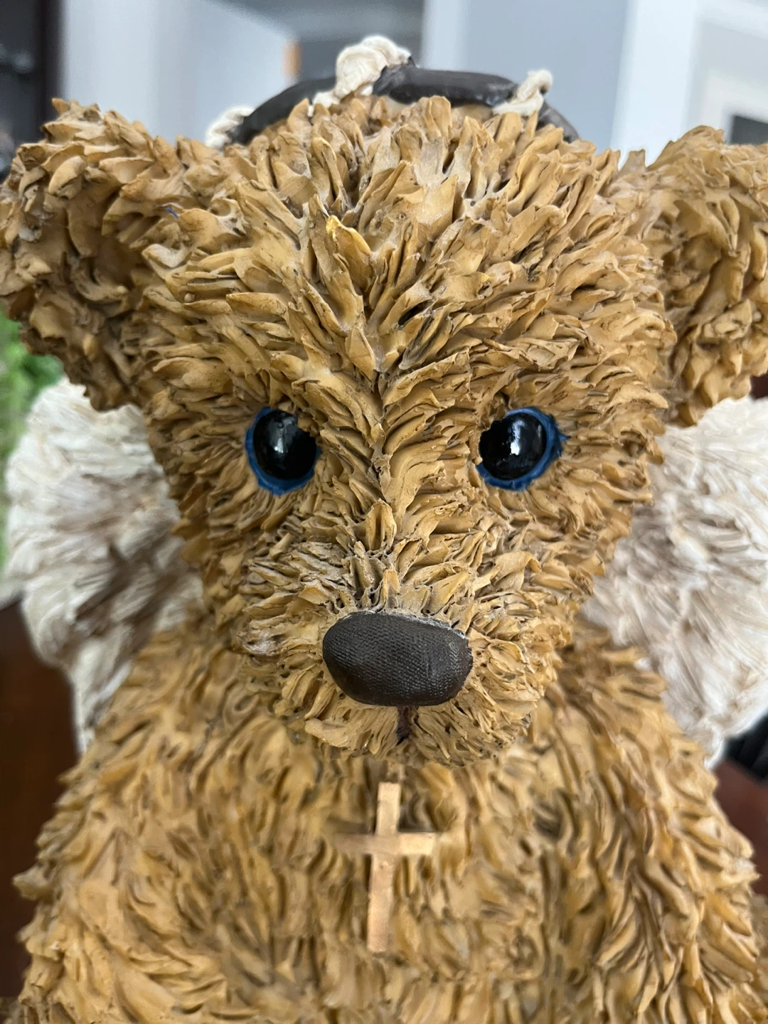 Heavy resin, handcrafted garden angel Teddy - photo 3