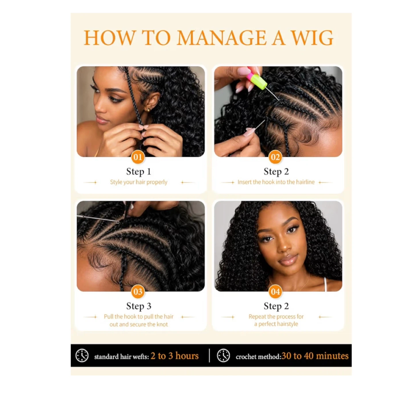 Brand new Human Crochet Hair for Black Women,16Inch - photo 5