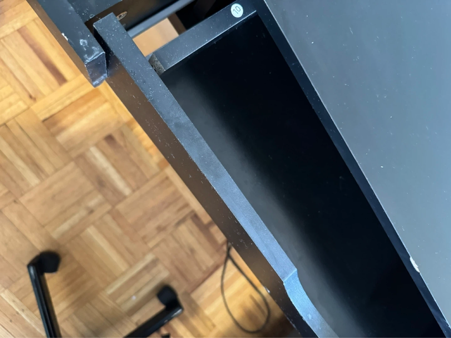 Black Desk with Two Drawers