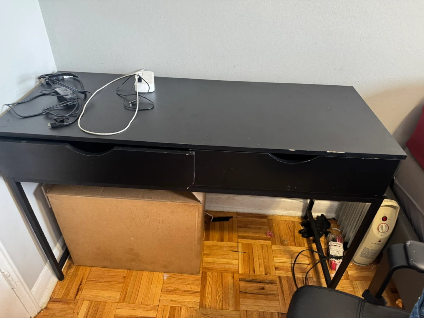 Black Desk with Two Drawers - photo 2