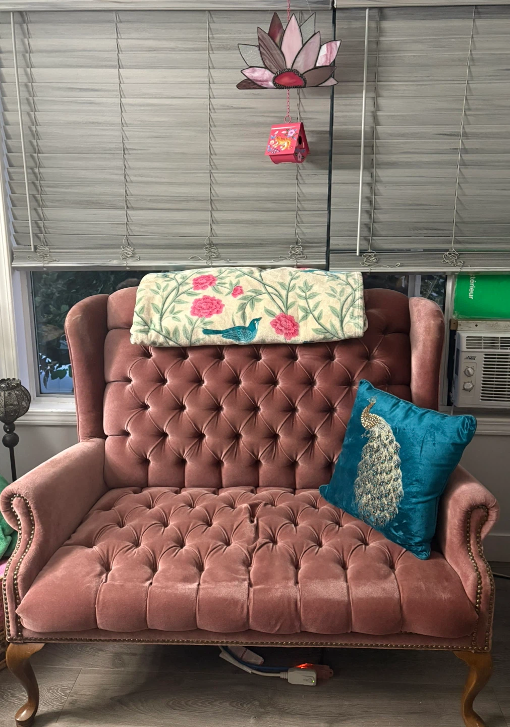 Vintage Velvet Dusty Rose Chesterfield - photo 2