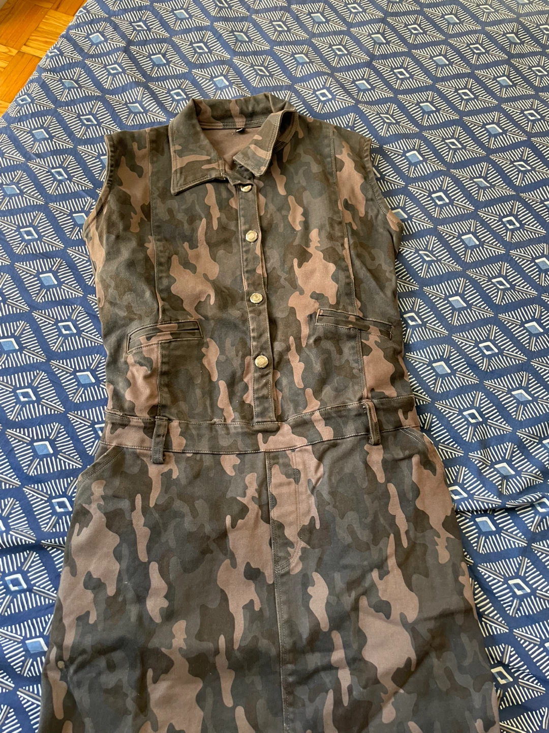 Sleeveless Camo Denim Dress - photo 3