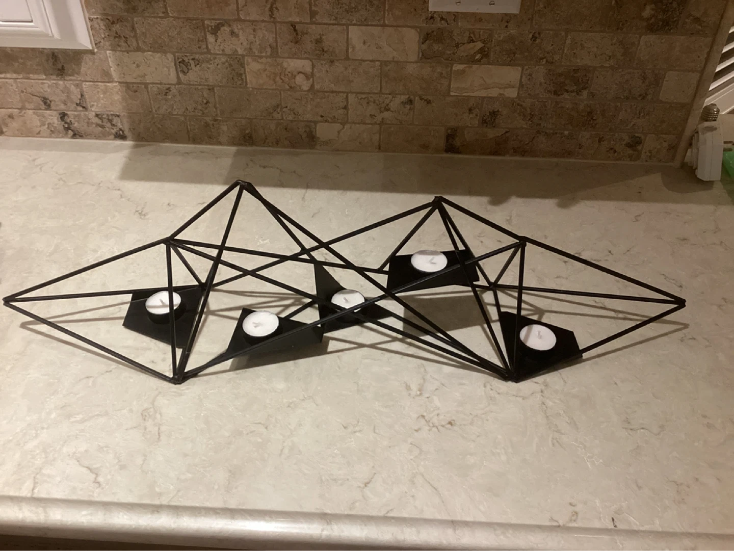UNIQUE 20” LONG TEALIGHT CANDLE HOLDER (SEE LISTING)