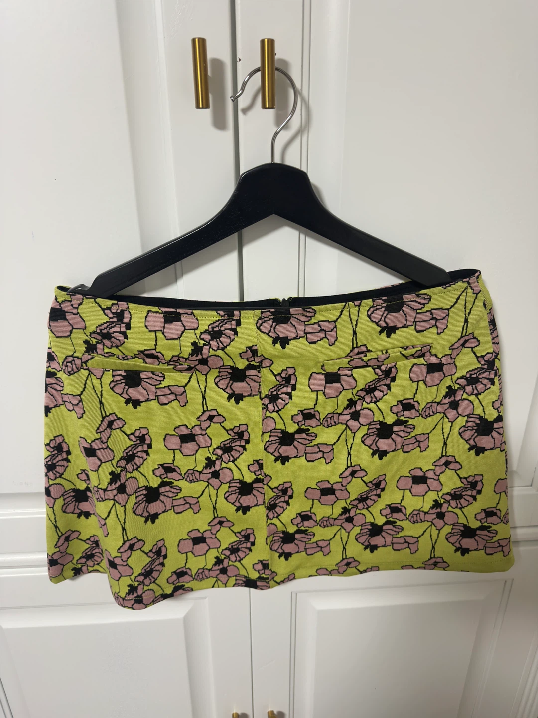 New Zara Floral Knit Mini Skirt