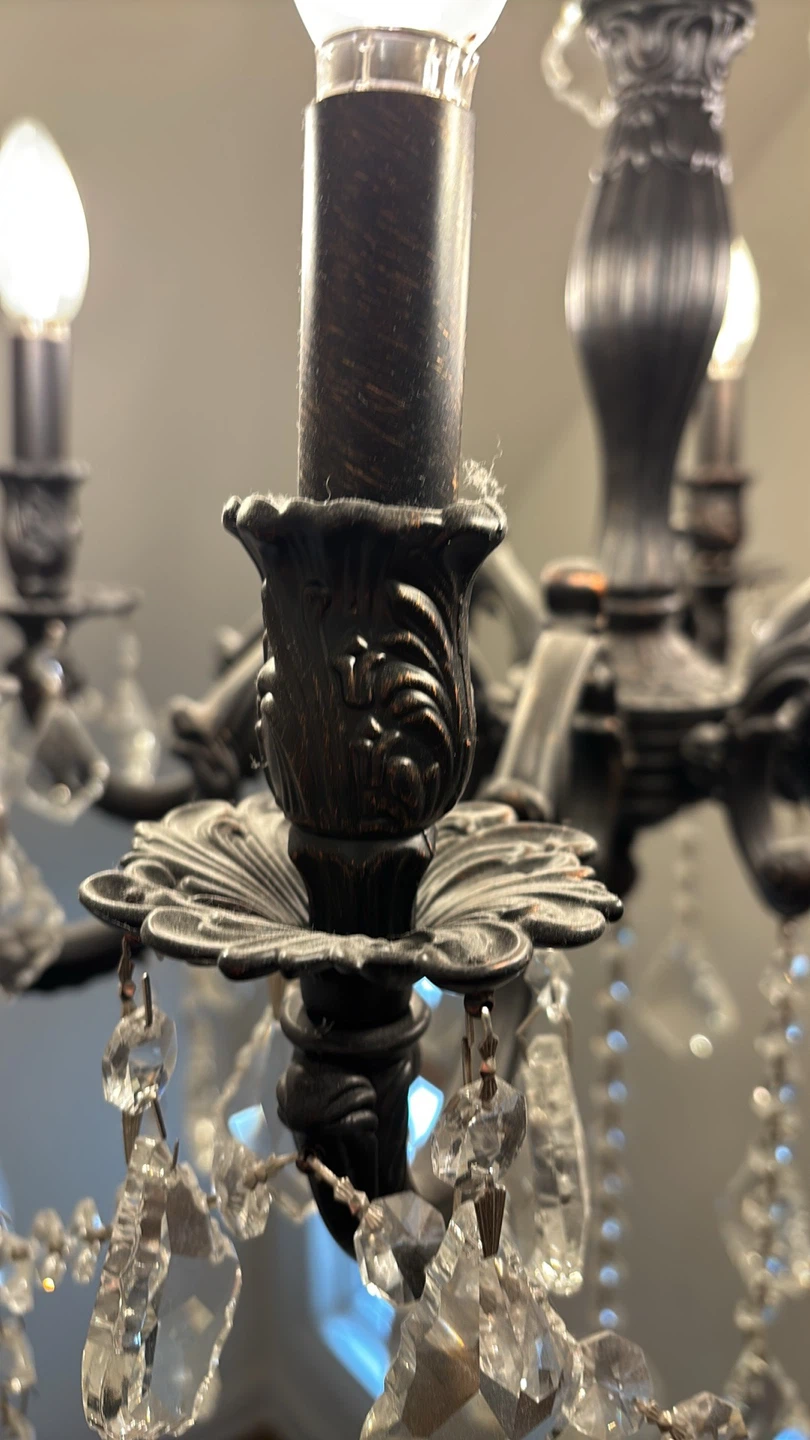 ROYAL CUT CRYSTAL CHANDELIER BROWNISH FINISH - photo 3