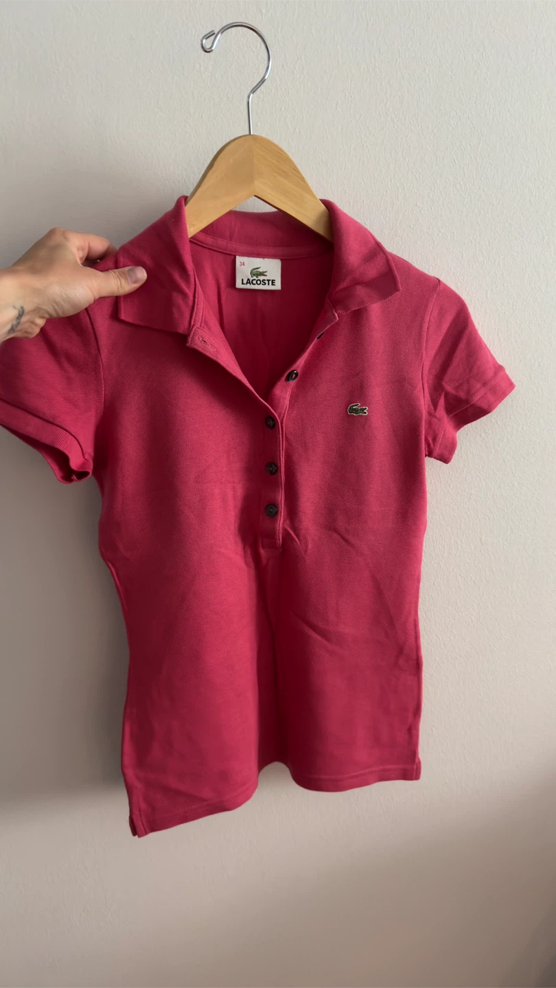 Lacoste Pink Polo Shirt Xs New